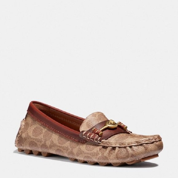 $98 *NEW* COACH Crosby Turnlock Driver In Signat - Picture 1 of 12